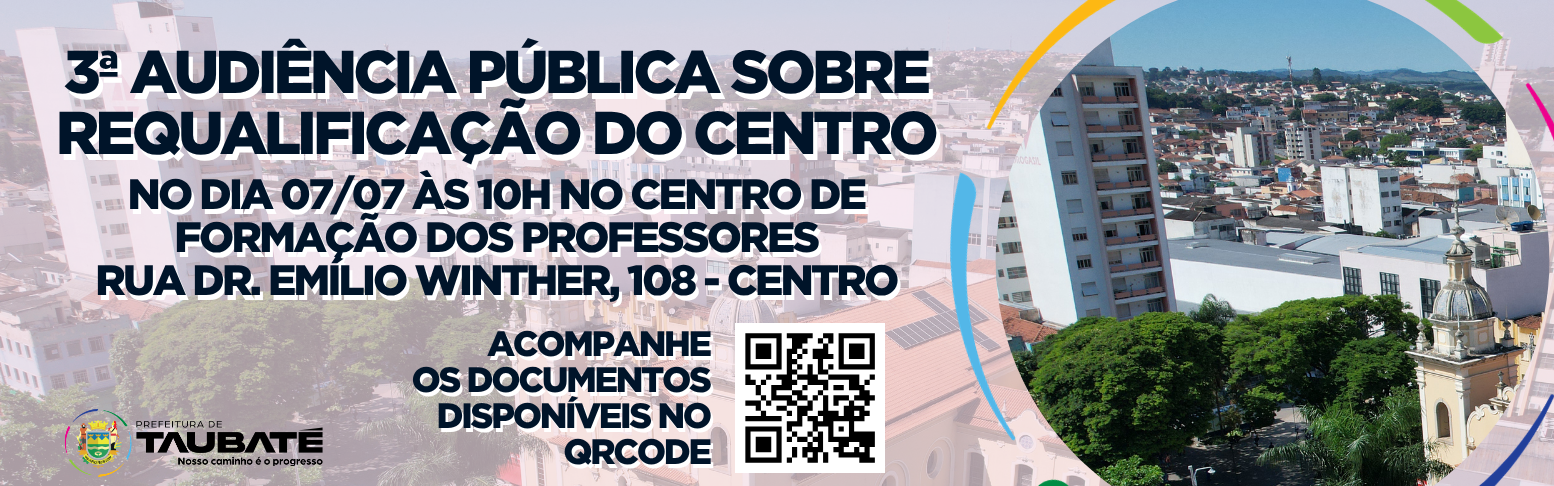 3ª Audiência do Centro - nova data