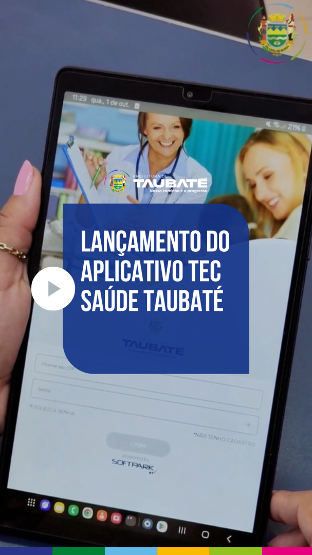 Post do instagram da Prefeitura de Taubaté