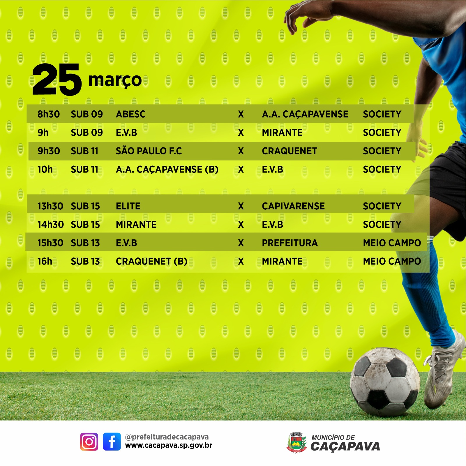 Veja resultados e jogos da 1ª Copa Simpatia de Futebol de Base - Prefeitura  de Caçapava