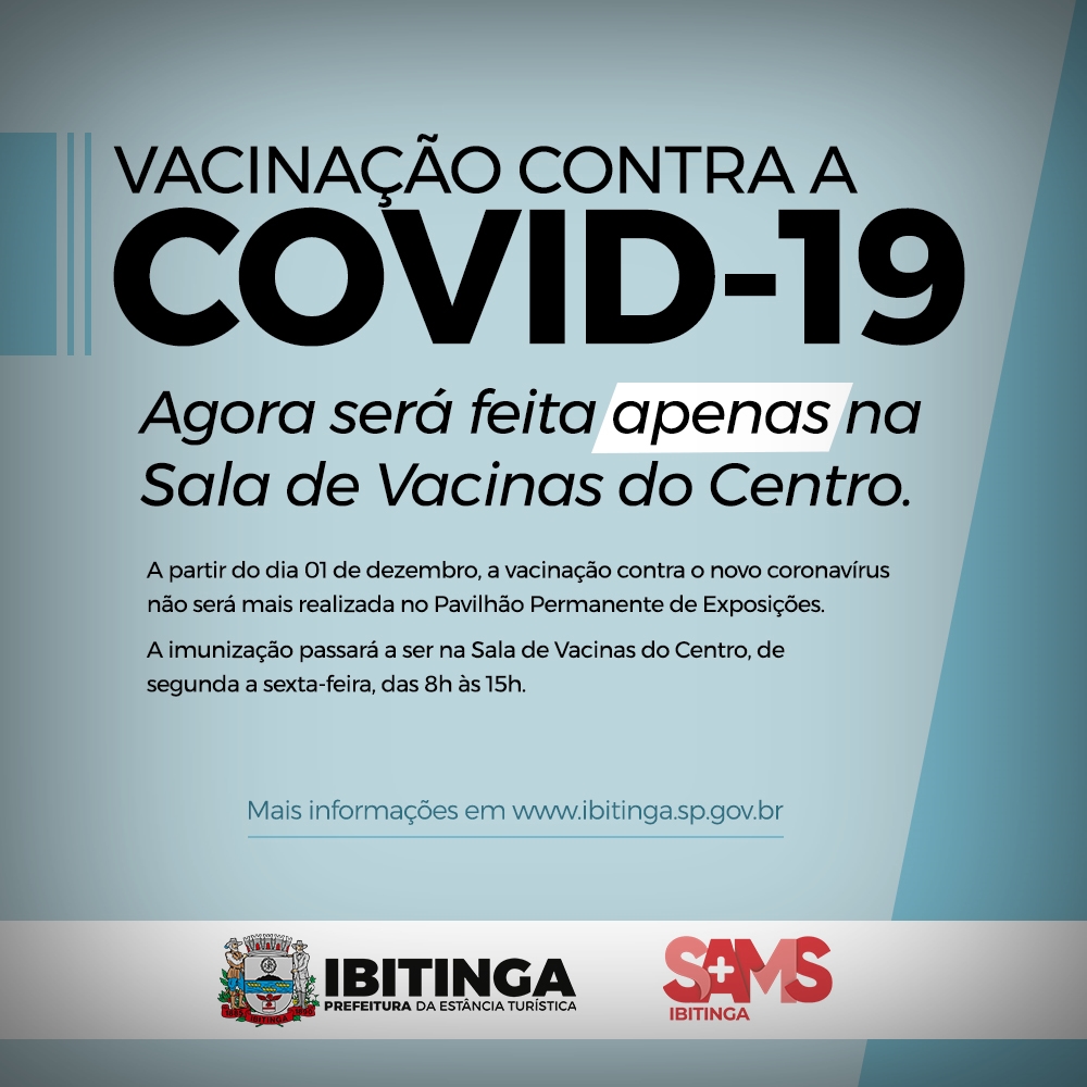 vacinação mudou para sala de vacinação covid19