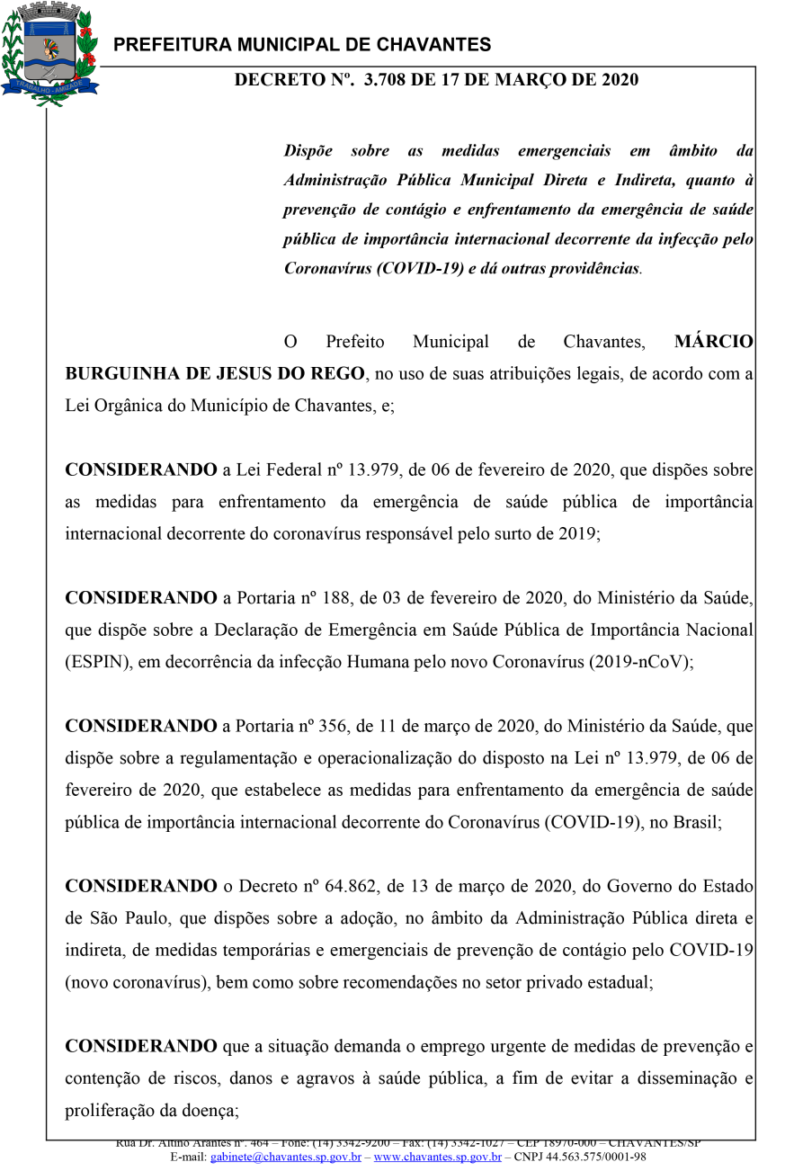 3.708 - Medidas emergênciais - Corona virus-1