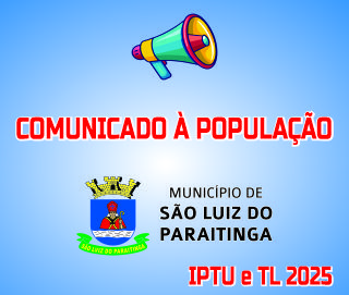 Comunicado à População - IPTU e TL 2025