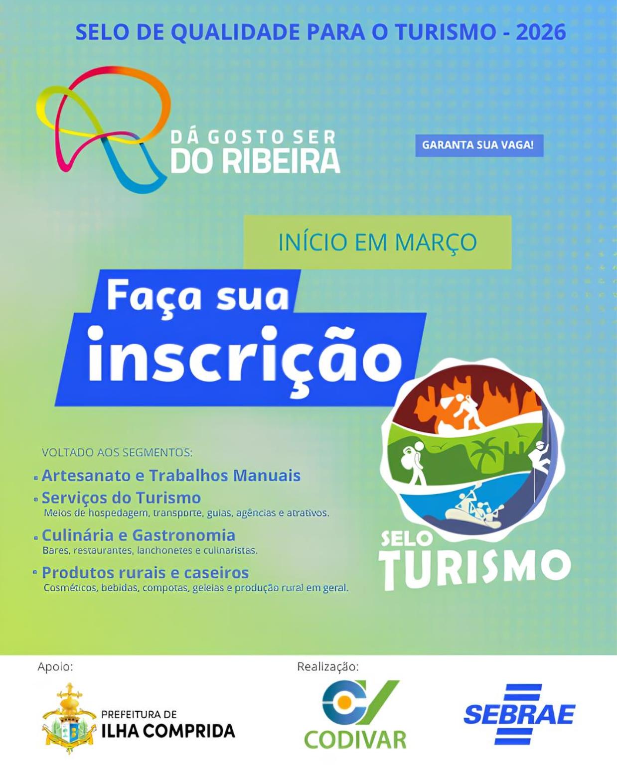 Selo Turismo 2026 aberto
