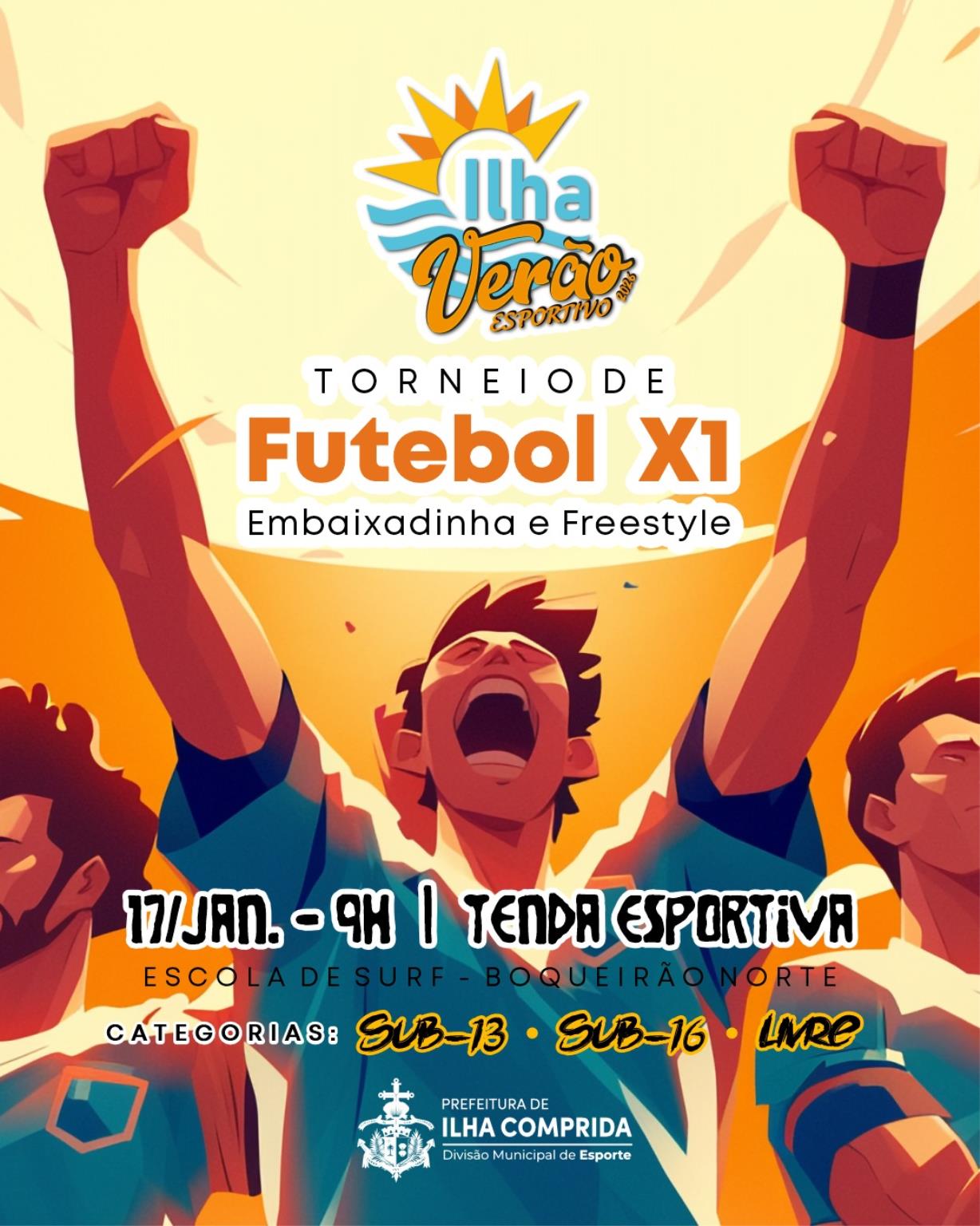 Futebol X1 agita o ver&atilde;o em Ilha Comprida