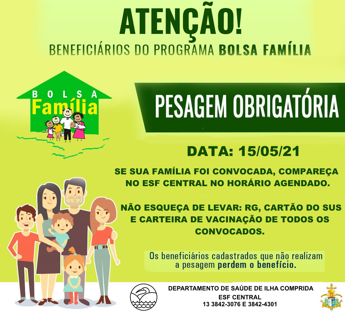 SEMASC convoca beneficiários do Bolsa família para recadastramento – Portal  de União