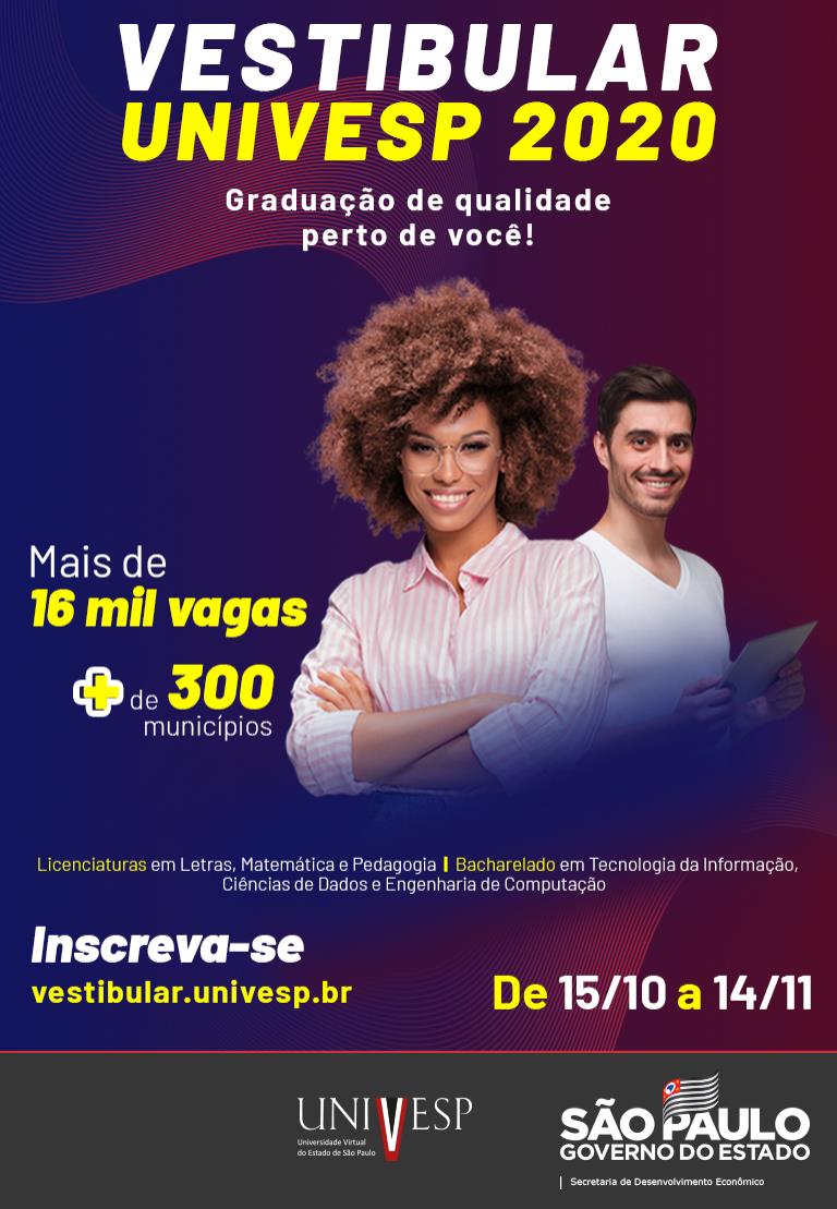 Vestibular UNIVESP 2020 com vagas para Ilha Comprida