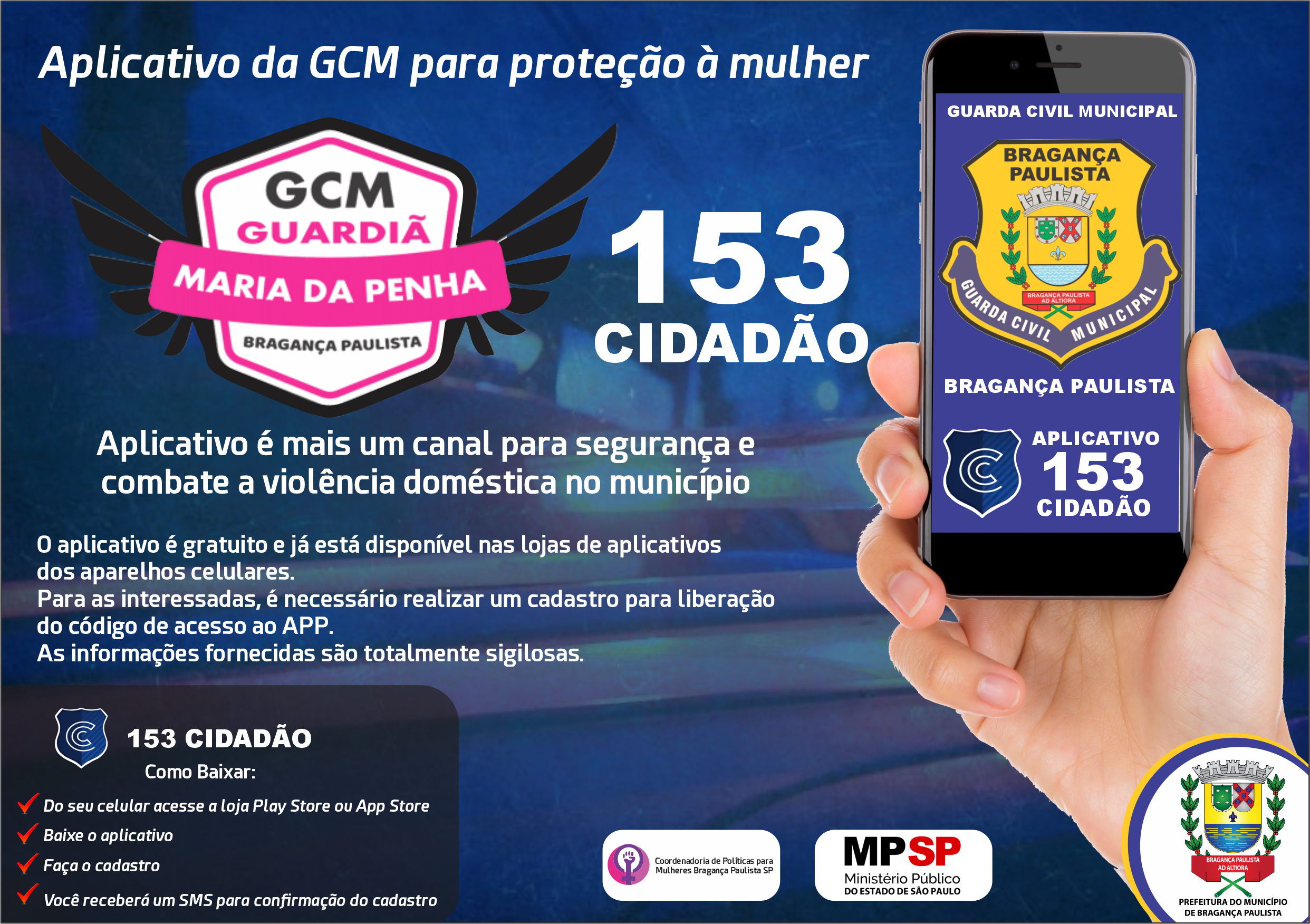 Aplicativo da GCM para proteção à mulher