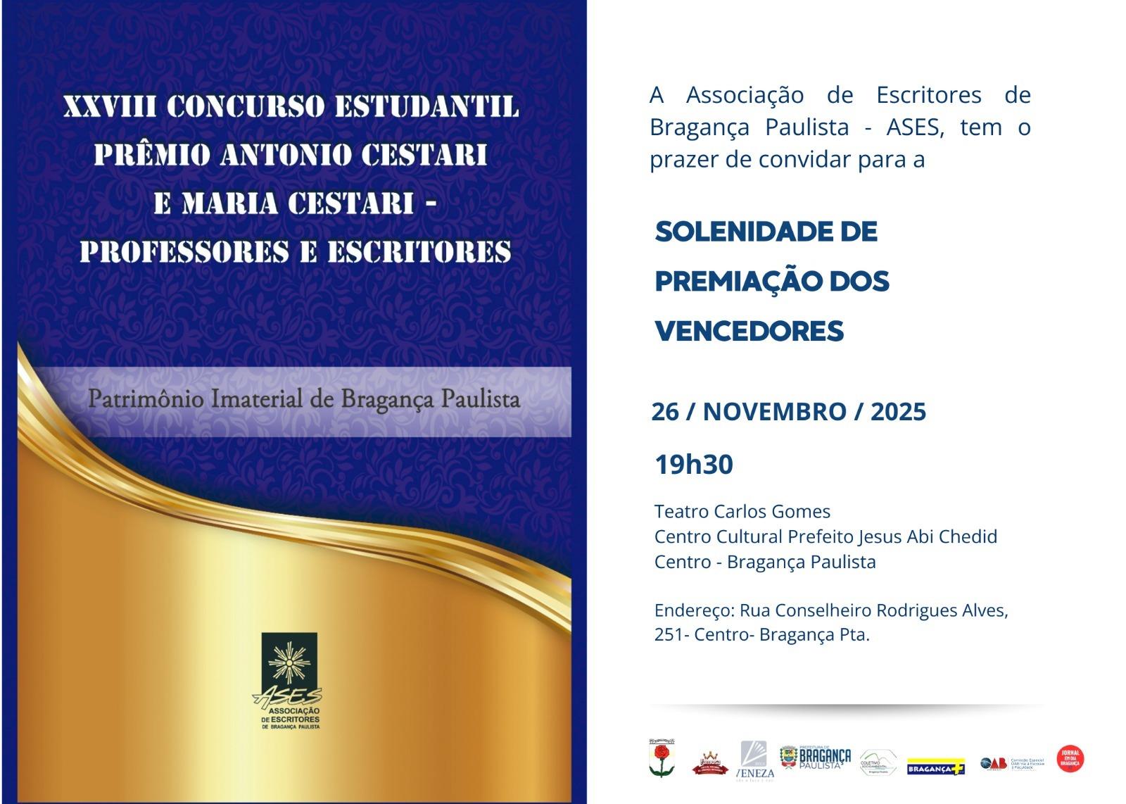 ASES realiza premiação do XXVIII Concurso Estudantil no Centro Cultural Prefeito Jesus Abi Chedid (1)