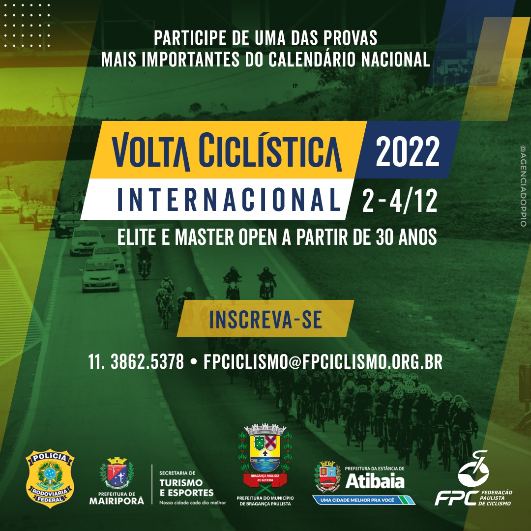 30.11.2022 Bragança Paulista terá etapa da Volta Ciclística Internacional 2022