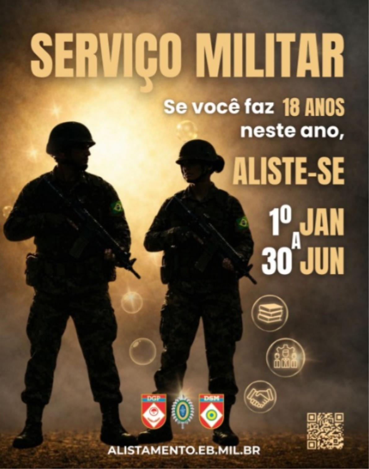 Jovens que completam 18 anos em 2026 t&ecirc;m at&eacute; 30 de junho para fazer o alistamento militar 01