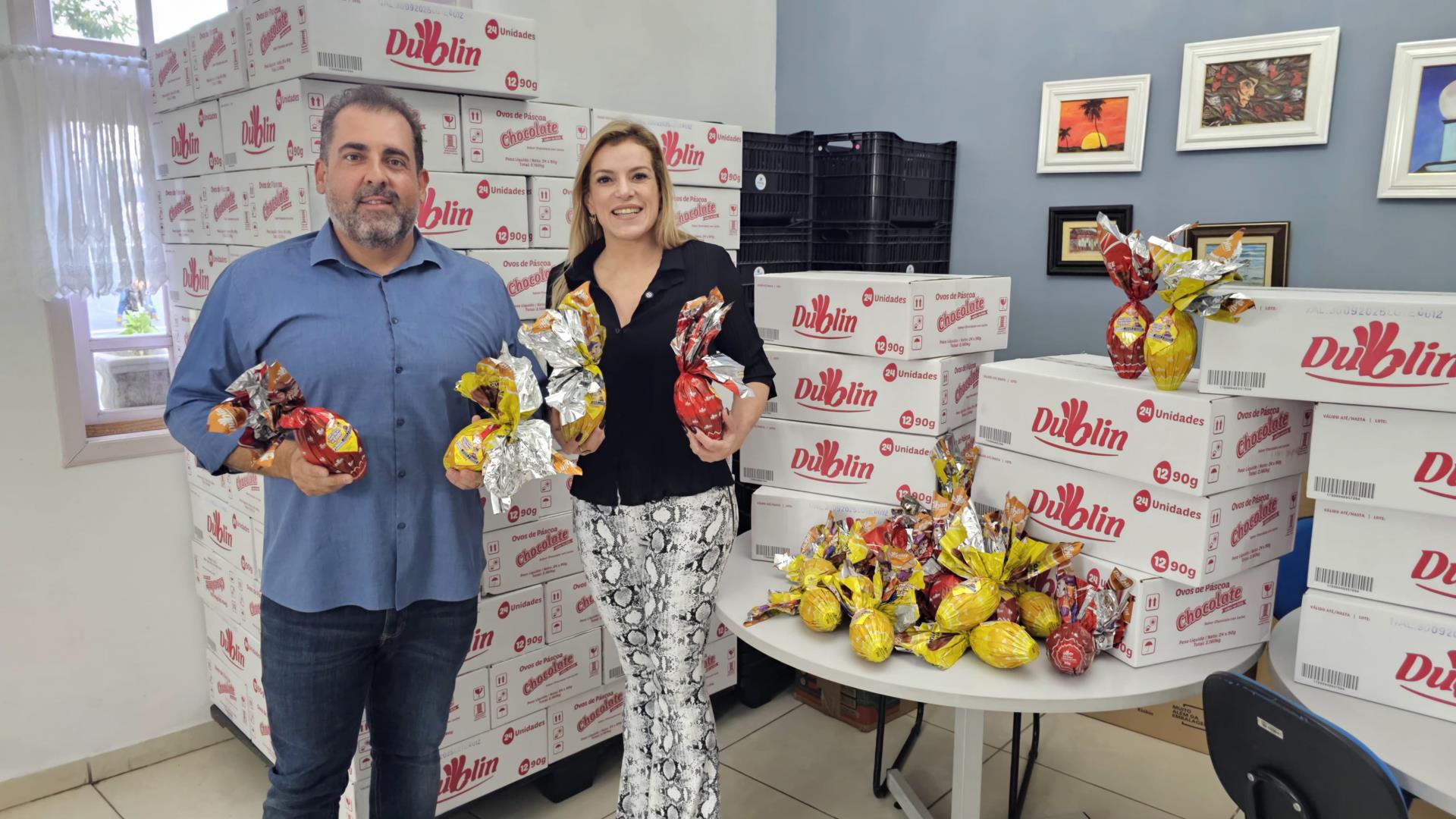 Fundo Social de Solidariedade recebe doação de 2 mil ovos de Páscoa 01