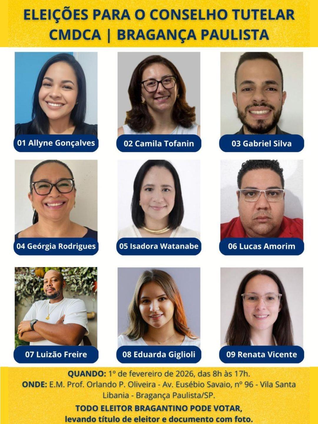 Eleição suplementar define novos membros do Conselho Tutelar Candidatos