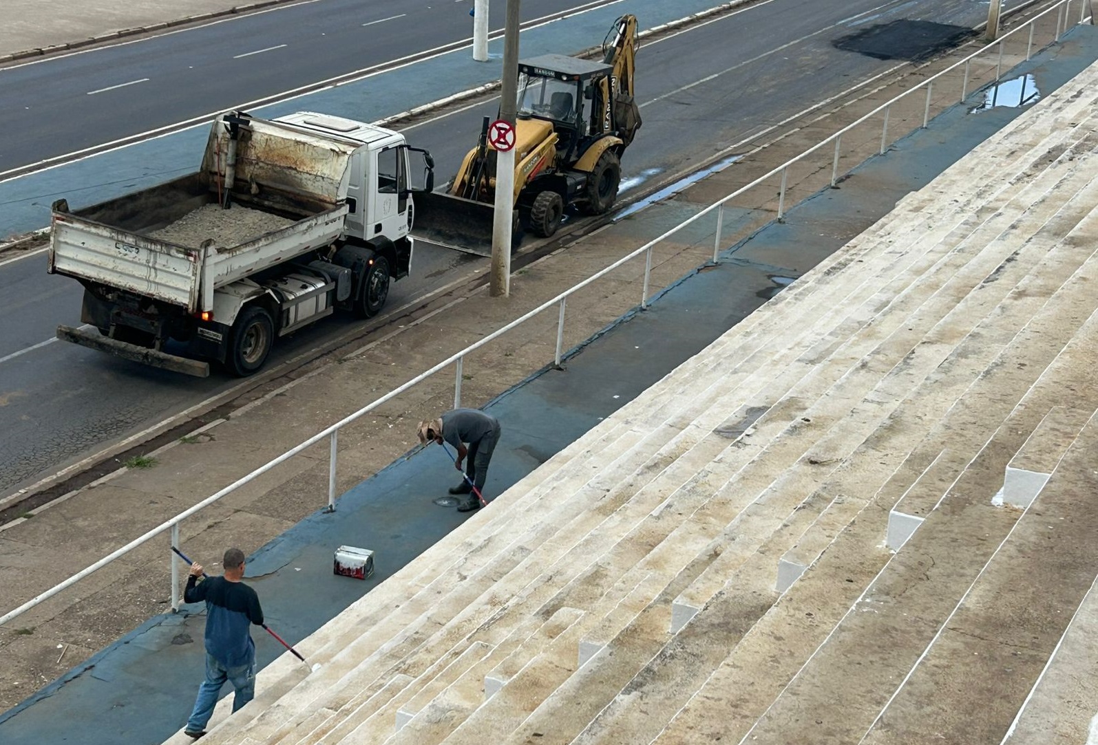 Prefeitura prepara a Avenida dos Imigrantes para o Desfile de 7 de Setembro (1)