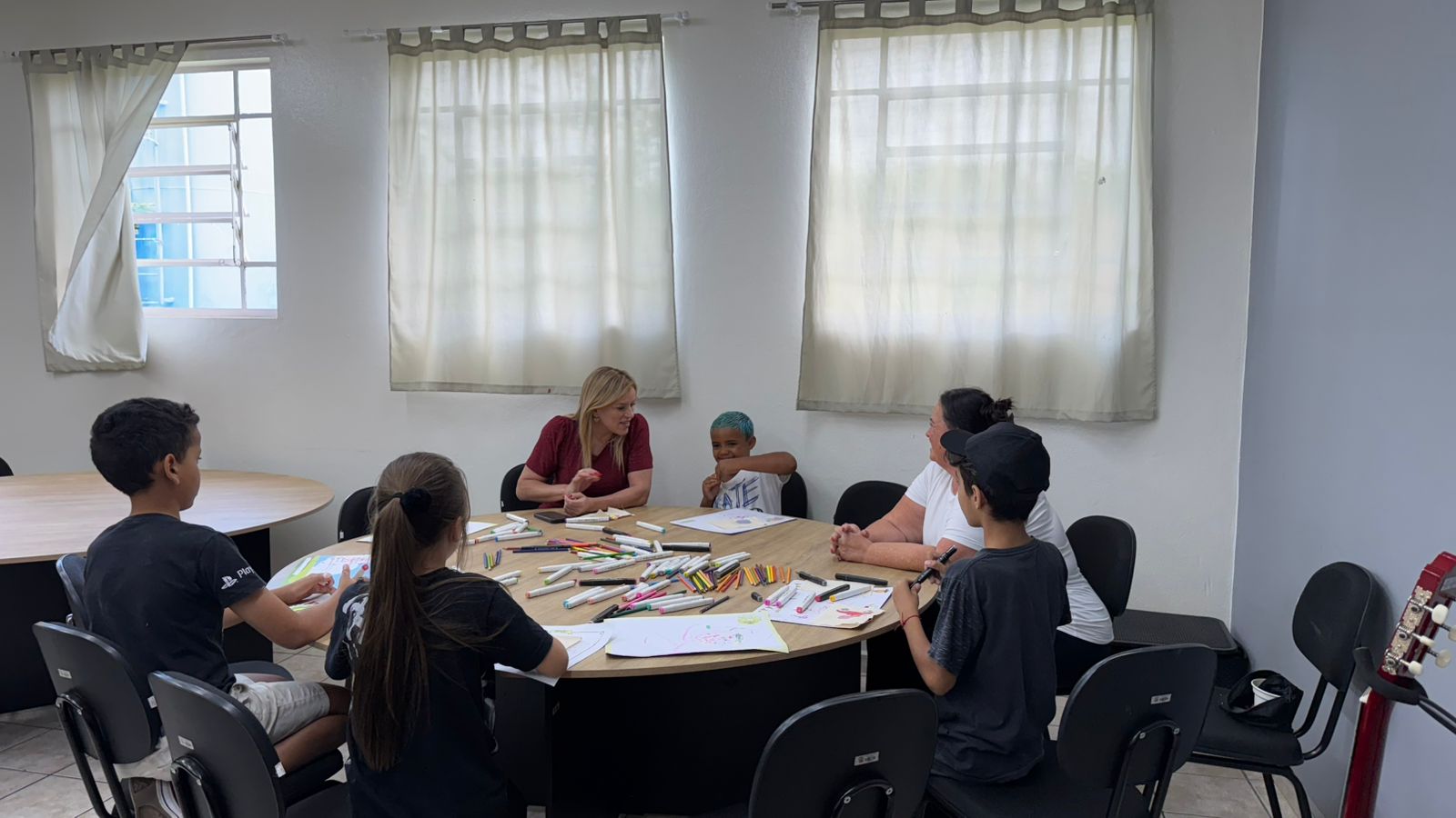 Visita vice-prefeita Gi Borboleta oficinas de f&eacute;rias 01