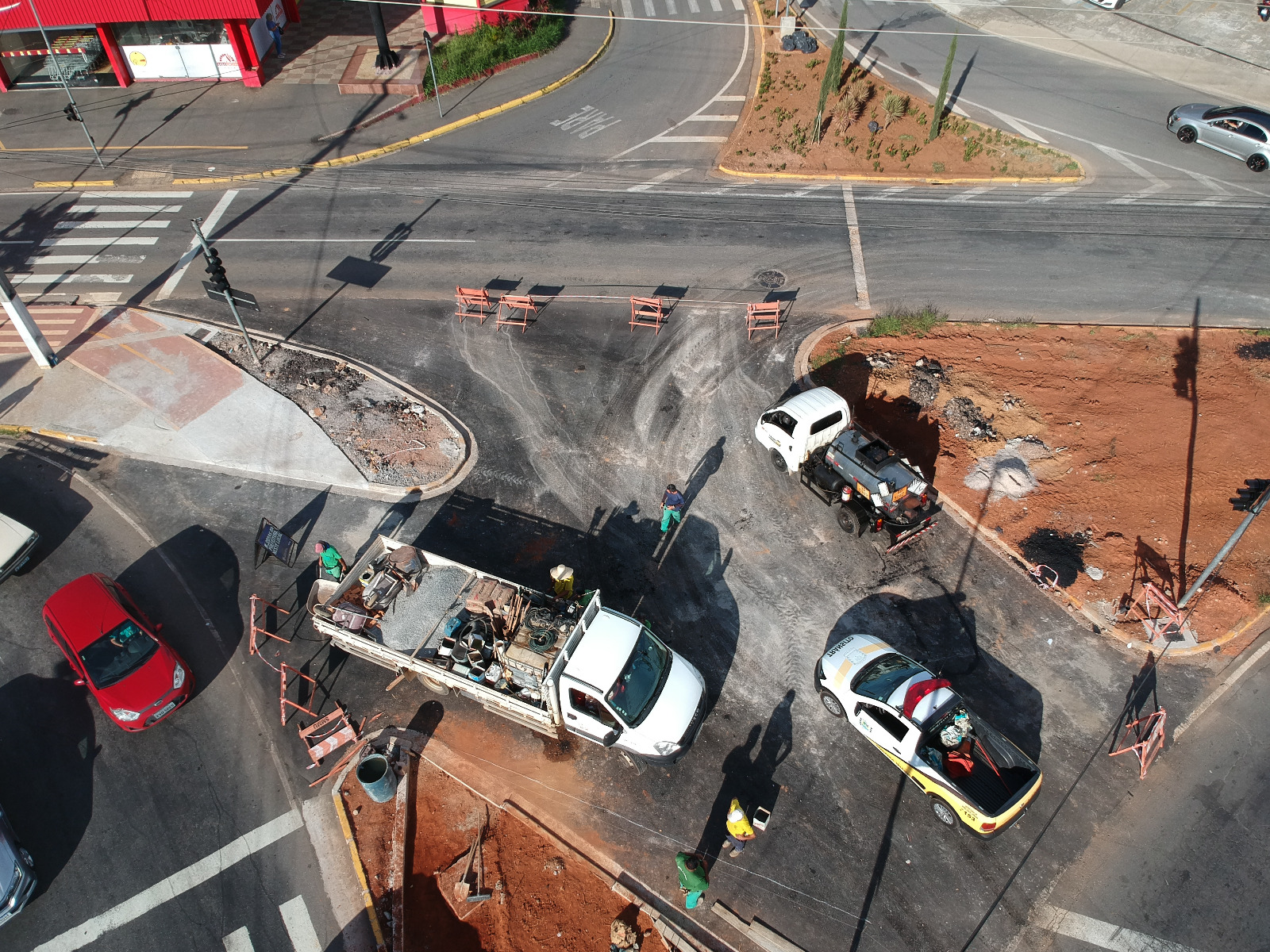 Obras da nova configuração Rotatória Tasca 03