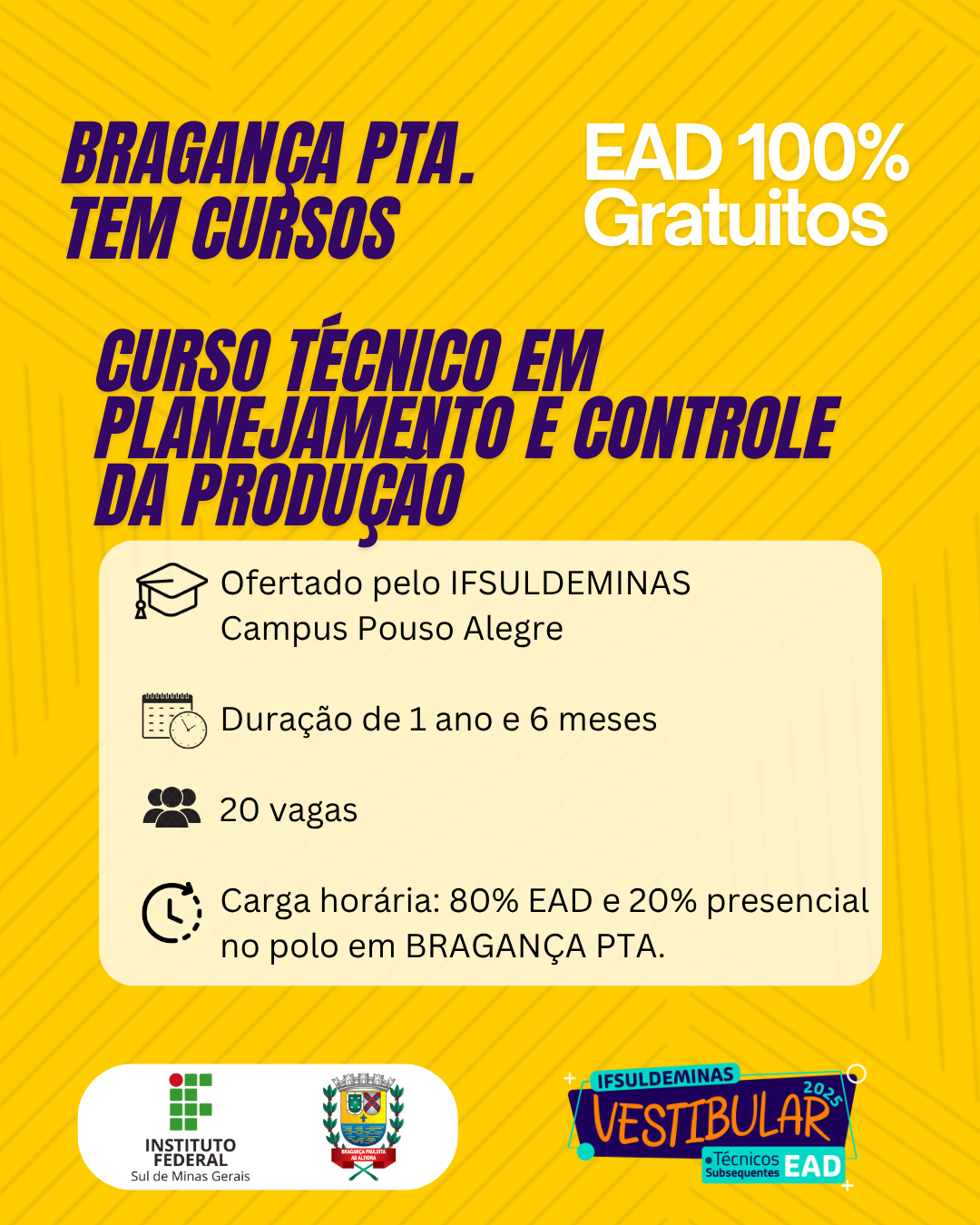 4 &Uacute;ltimos dias para se inscrever nos cursos t&eacute;cnicos gratuitos em EaD oferecidos em parceria com o IFS