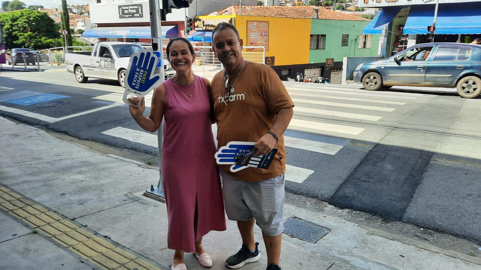 Travessia segura ganhou destaque em a&ccedil;&atilde;o que ocupou ruas e avenidas Foto 05