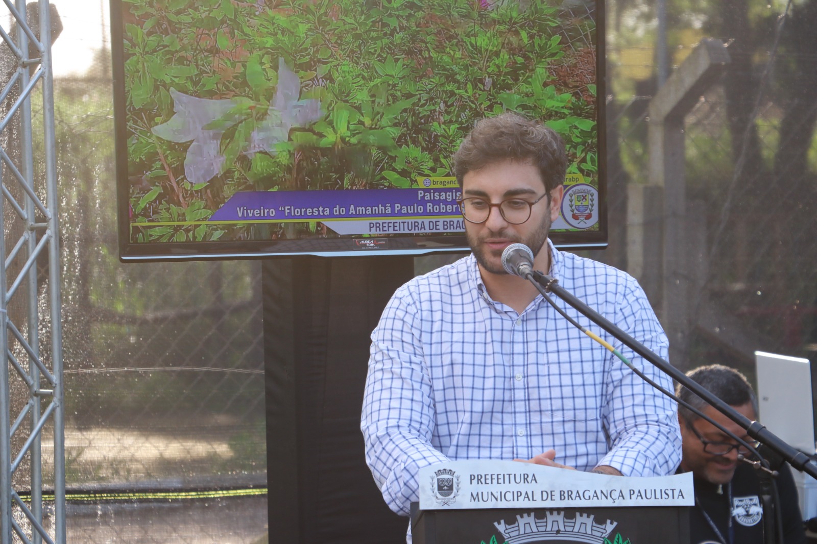 Inaugura&ccedil;&atilde;o Novo Viveiro - Mateus Moreira Acedo, filho do patrono do espa&ccedil;o