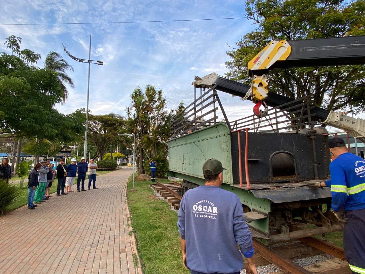 17.10.2022 Conclu&iacute;da transfer&ecirc;ncia da locomotiva para cabeceira do Lago do Tabo&atilde;o (9)