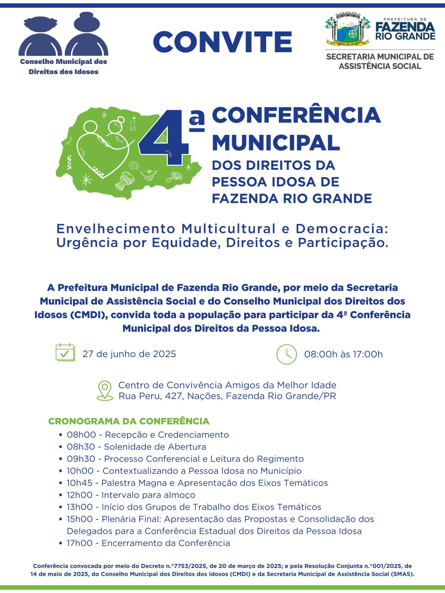 Convite 4ª Conferência Pessoa Idosa