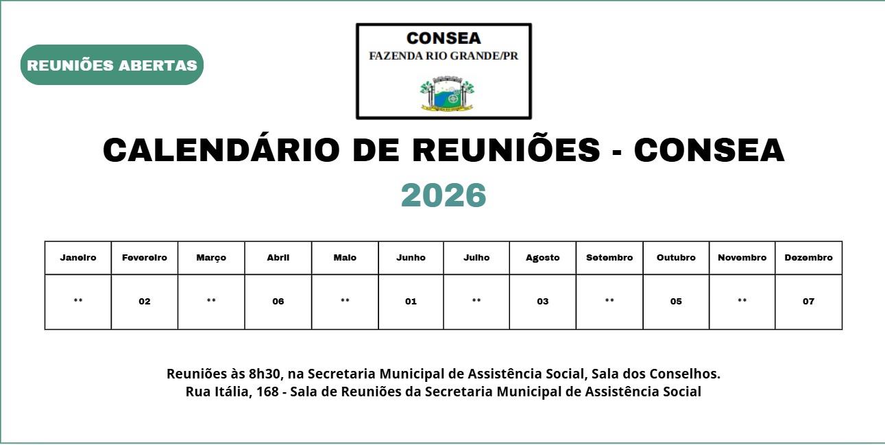 CONSEA - CALENDARIO
