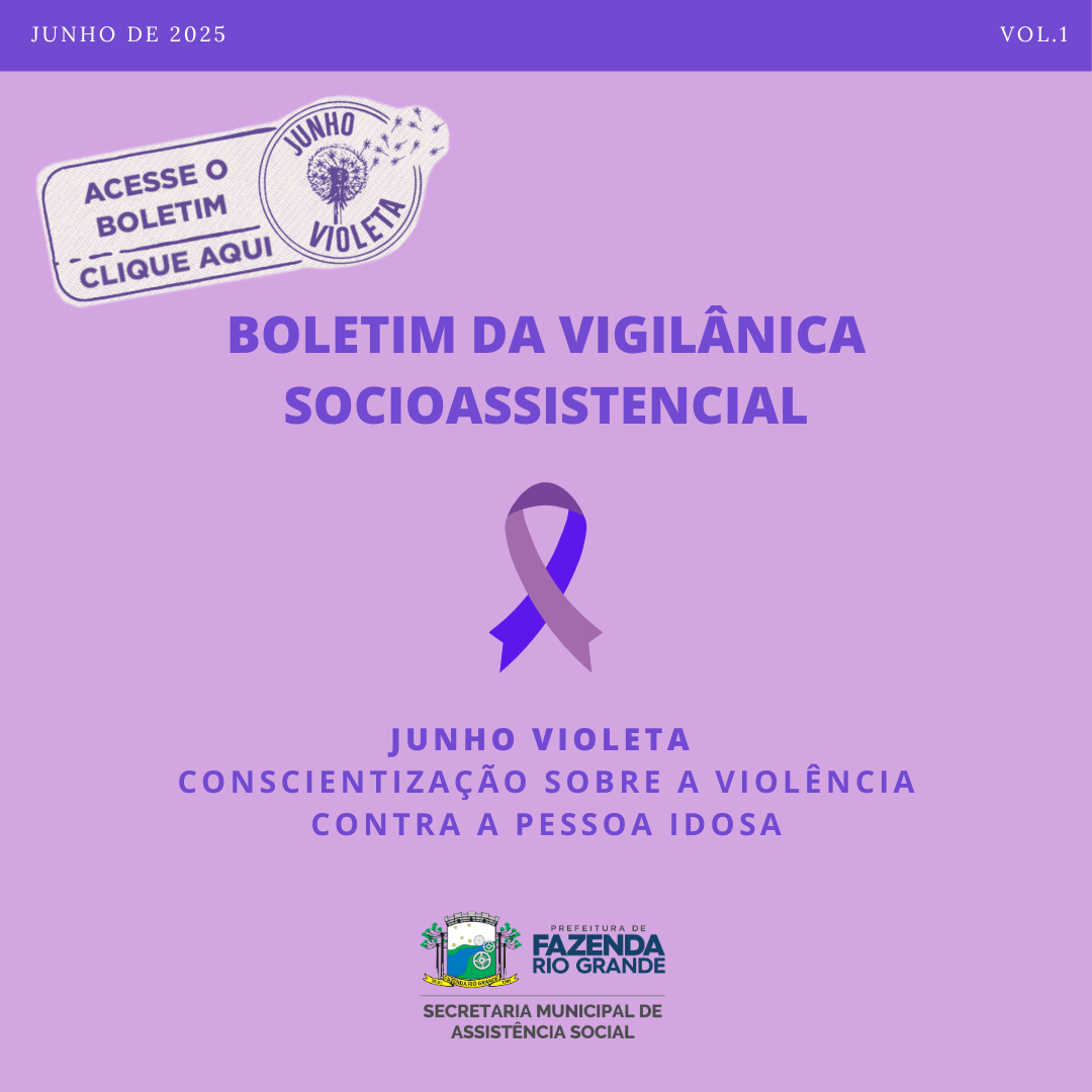 Junho Violeta conscientização sobre a violência contra a pessoa idosa