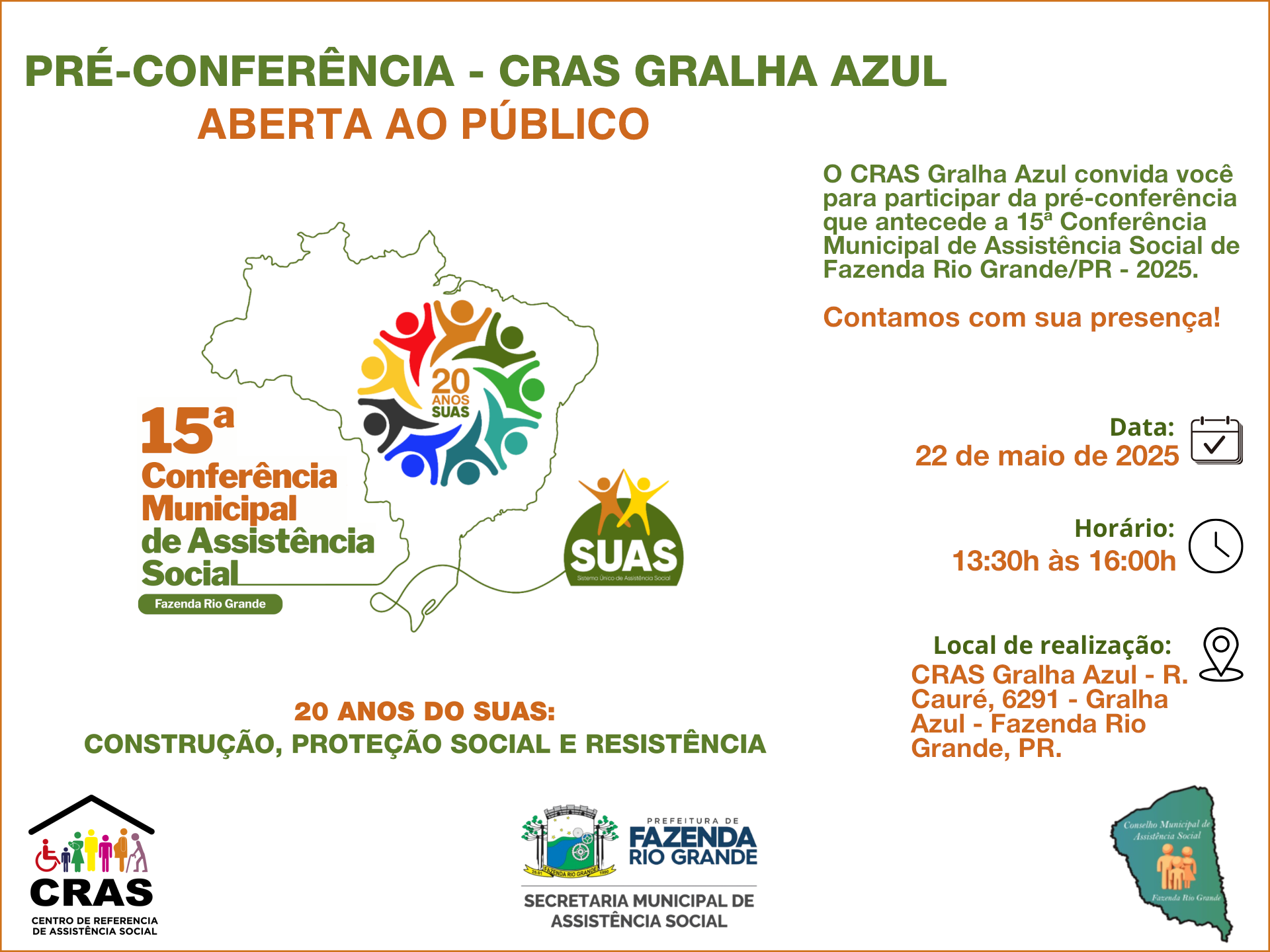 Convite CRAS Gralha Azul