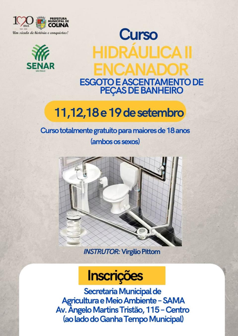 HIDRAULICA II 11,12,18 e 19 de setembro