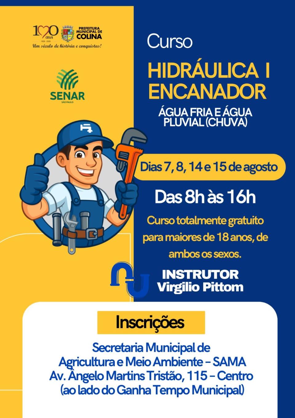 HIDR&Aacute;ULICA I 07,08,14 e 15 agosto
