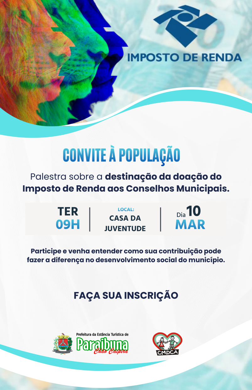 Palestra sobre a destinação da doação do IR