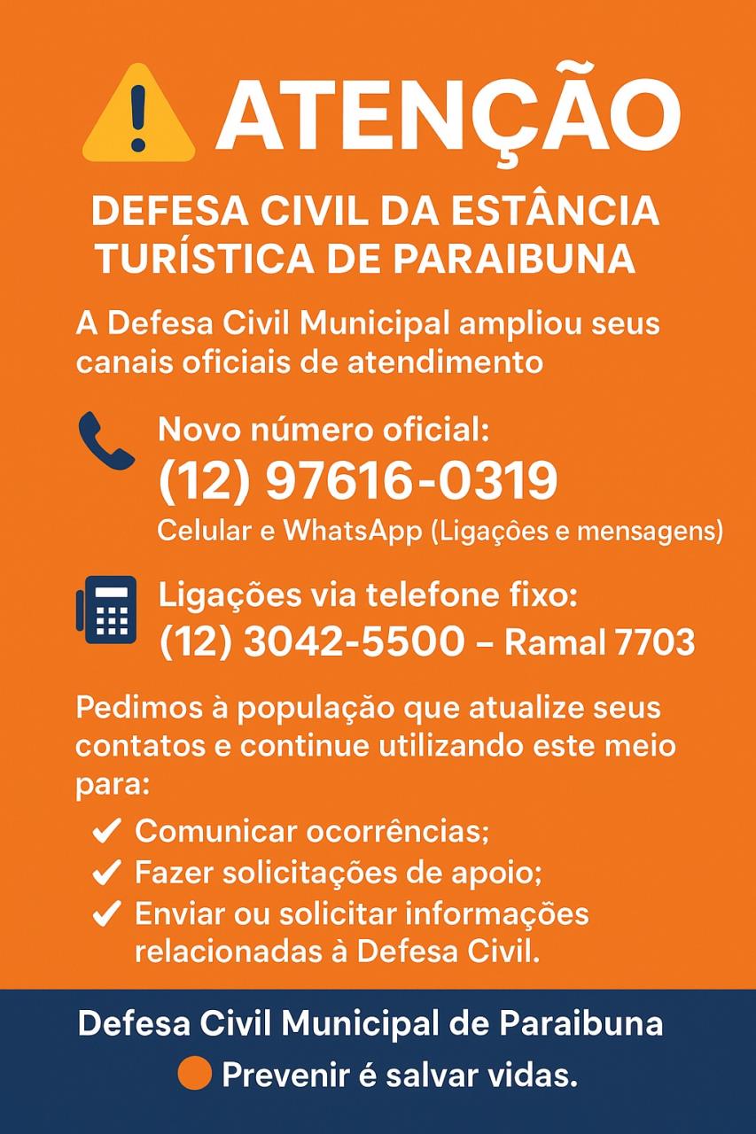 Contatos da Defesa Civil Municipal