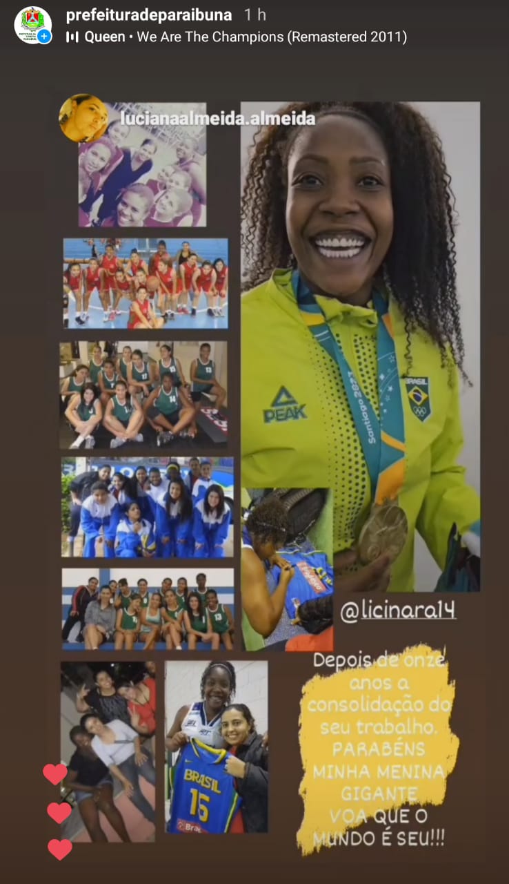 Paraibunense Licinara Bispo é campeã dos Jogos Pan-americanos com a Seleção  Brasileira feminina de basquete - Prefeitura de Paraibuna