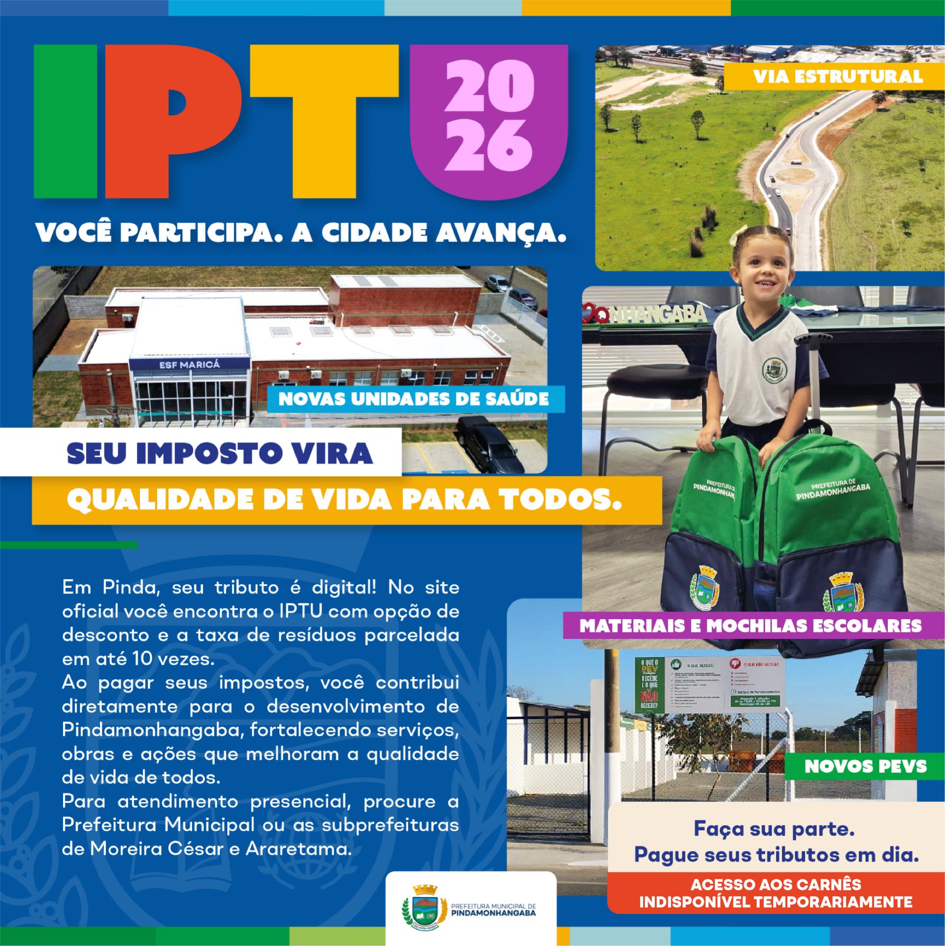 iptu acesso indispon&iacute;vel