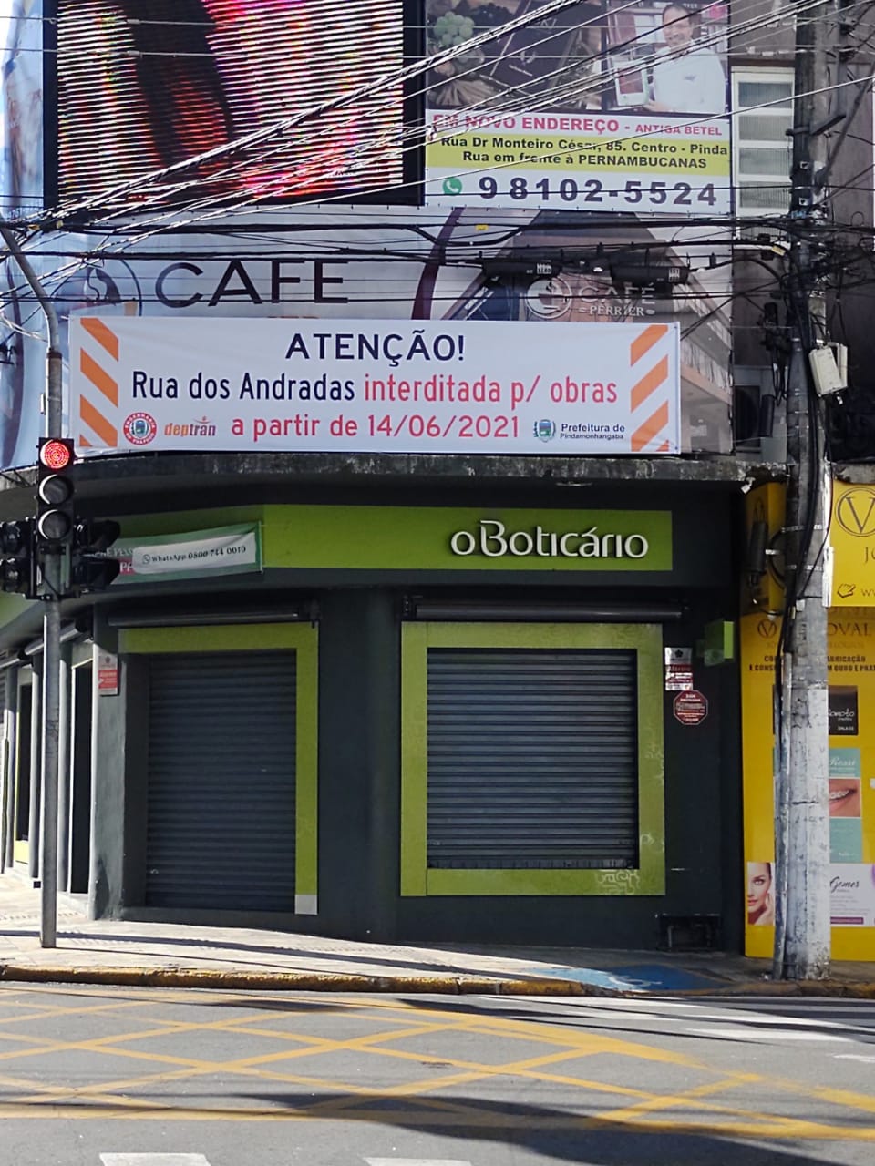 Obras na Rua dos Andradas come