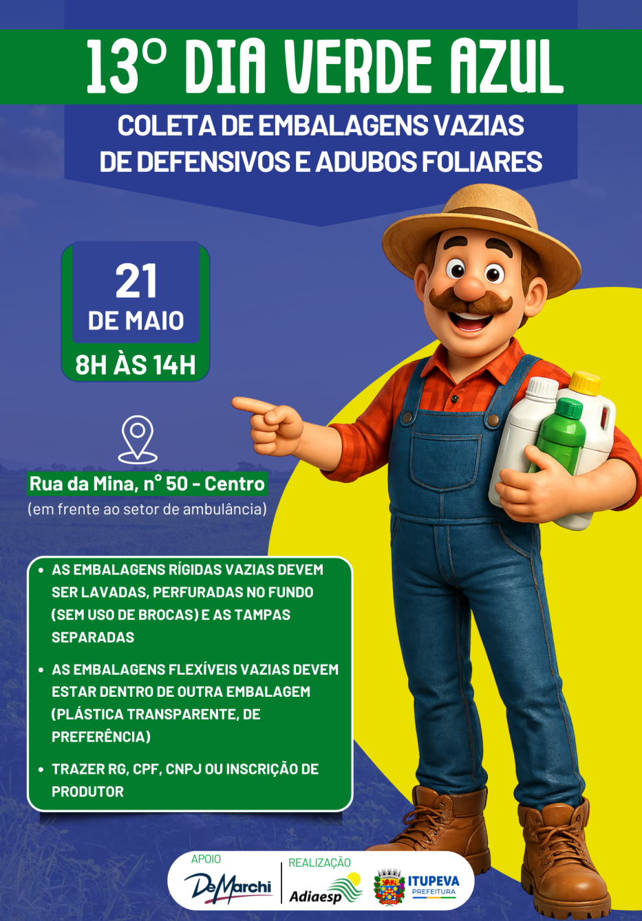 Cartaz Verde Azul