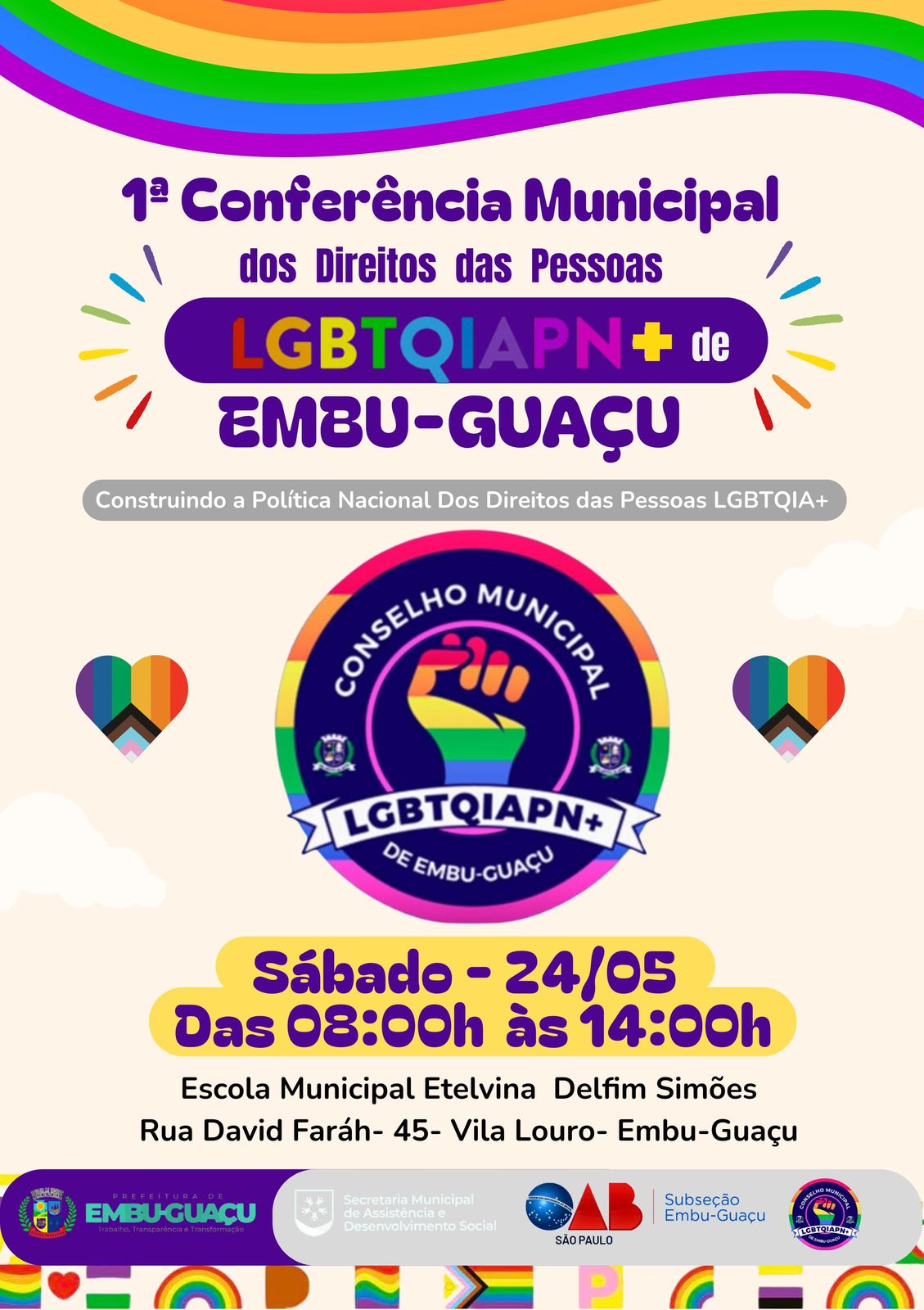 1°Conferência Municipal LGBTQIAPN+