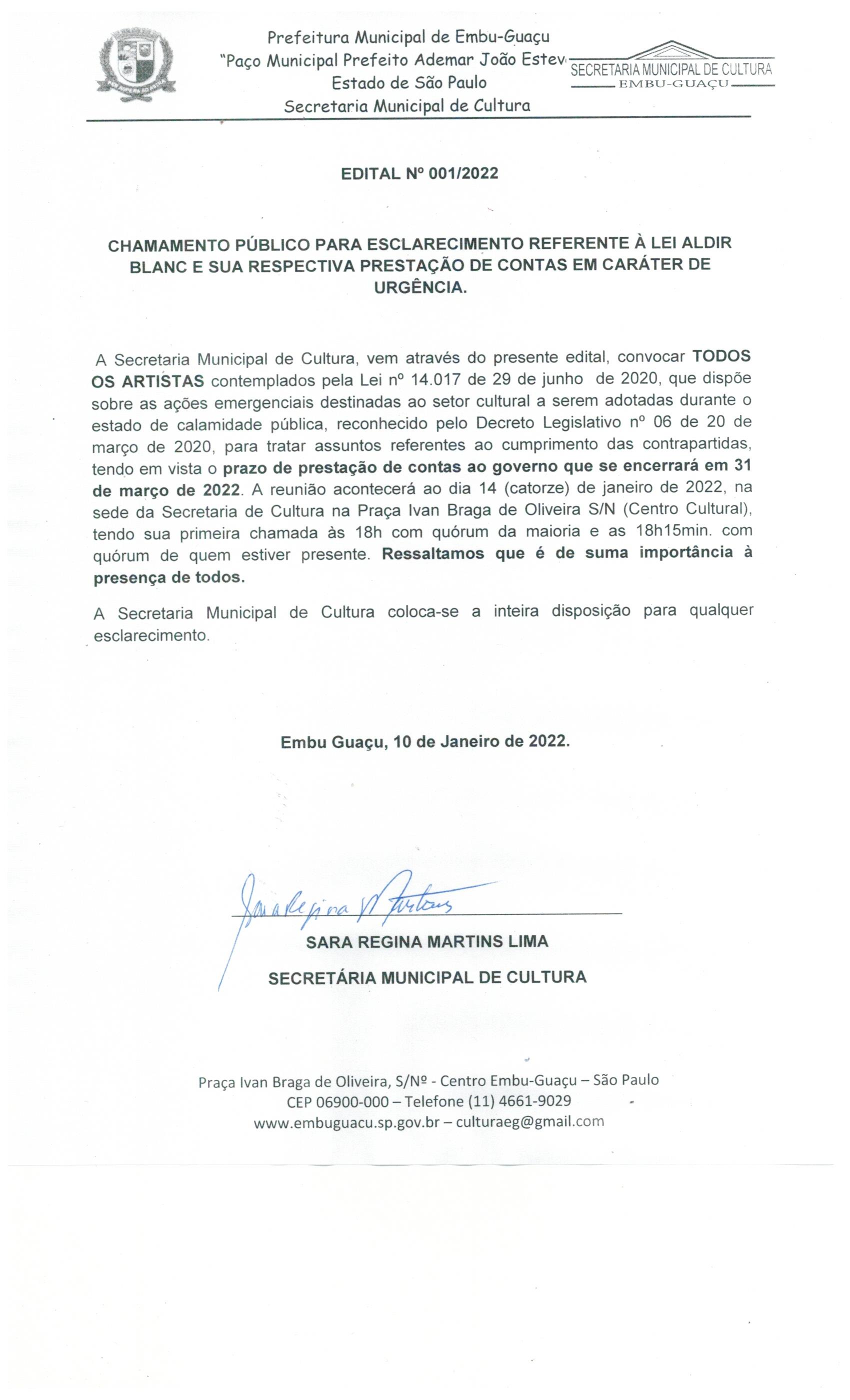 edital convocação aldir blanc 14-01