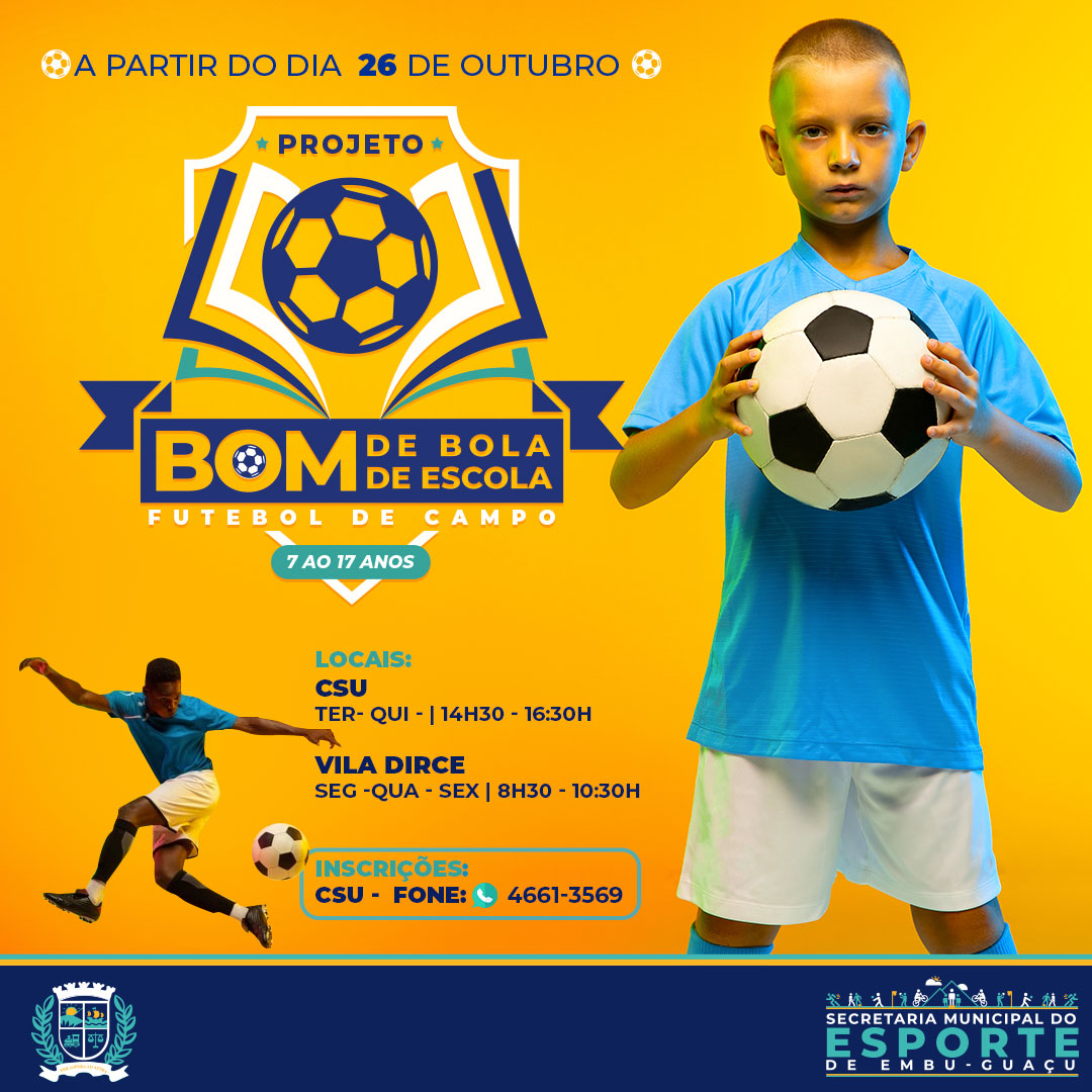 ESCOLA DE FUTEBOL DE DIA DE SÁBADO 