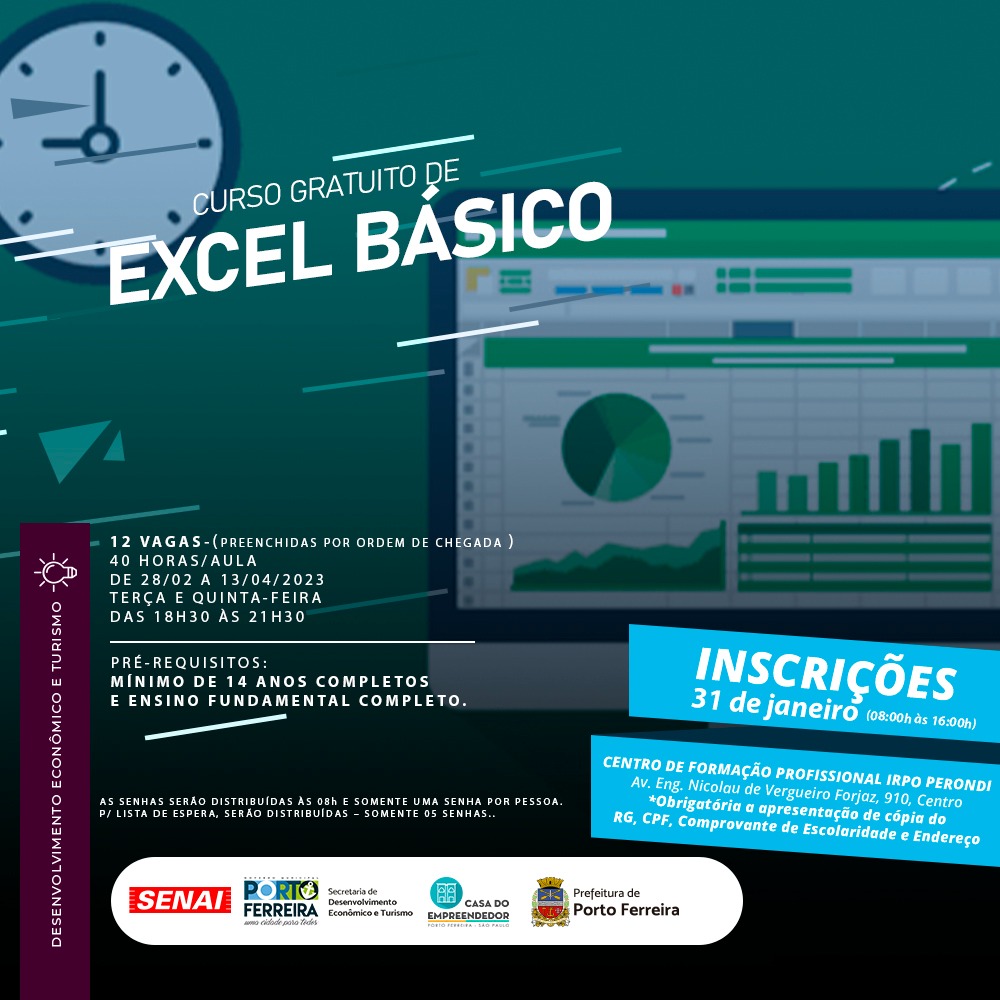 Release 046-2023 - Curso Senai excel básico