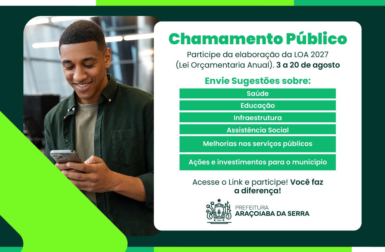 Chamamento Público LOA 2027
