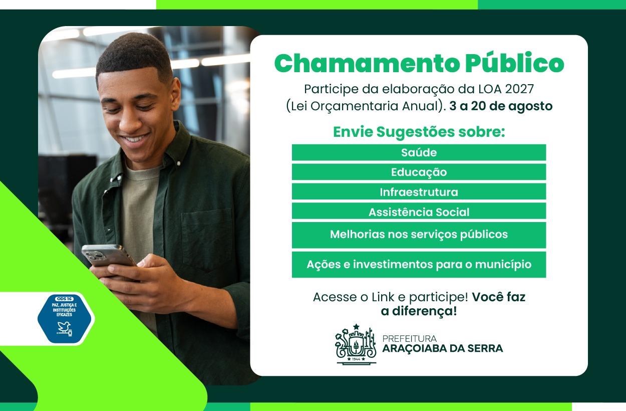 Chamamento Público LOA 2027