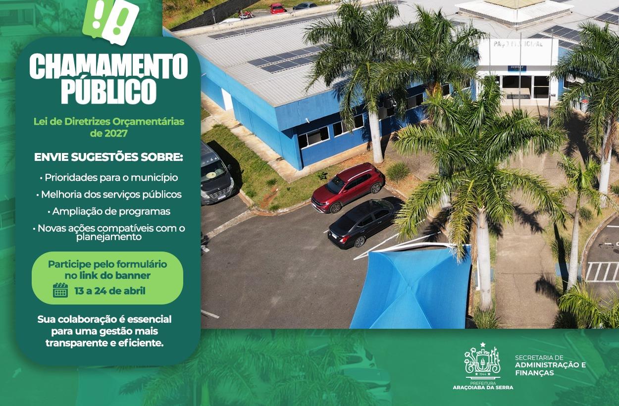 Chamamentos Público LDO 2027