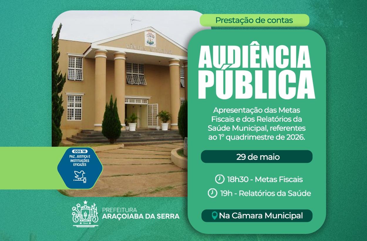 AUDIÊNCIA PÚBLICA - Prestação de Contas