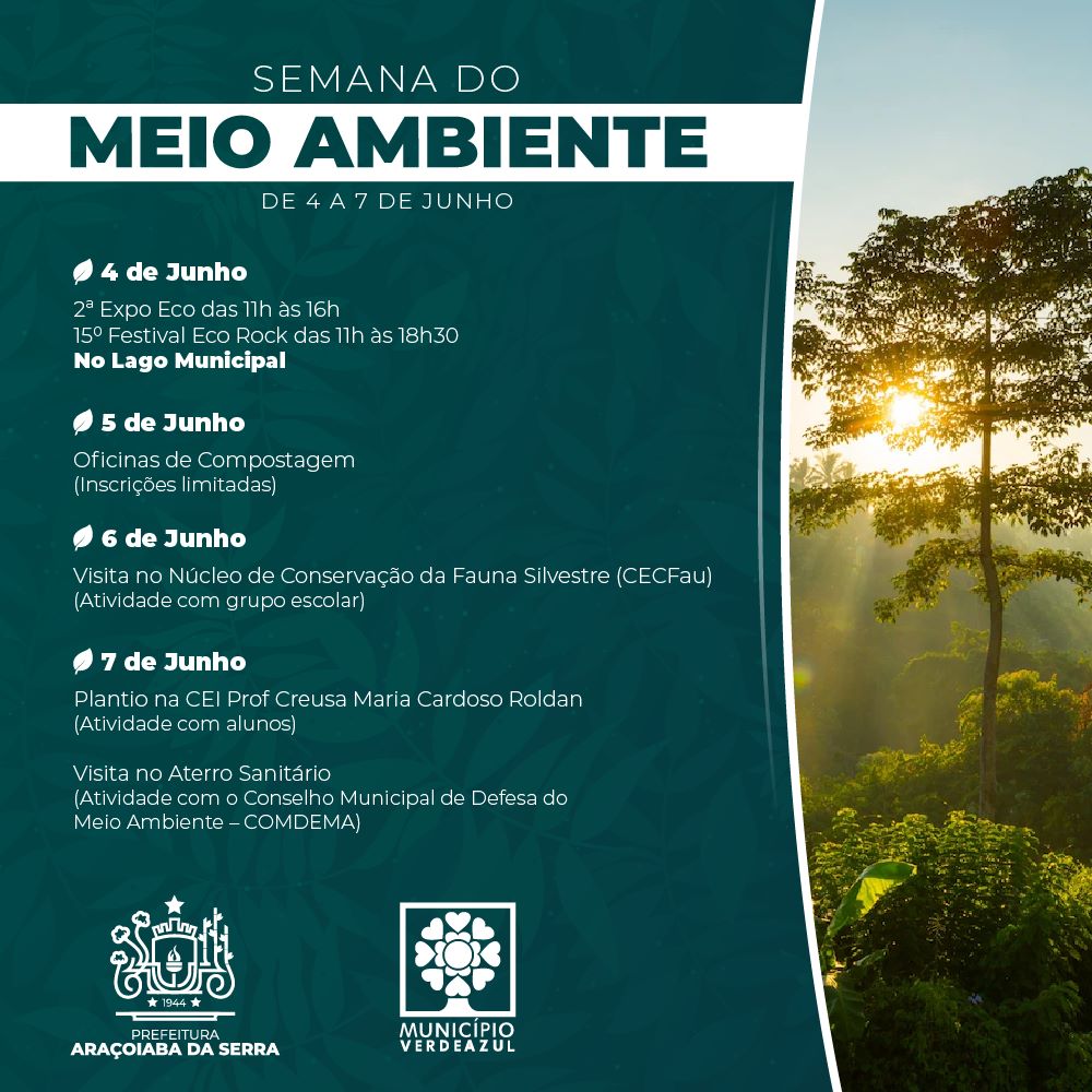 Semana do Meio Ambiente Prefeitura de Araçoiaba da Serra
