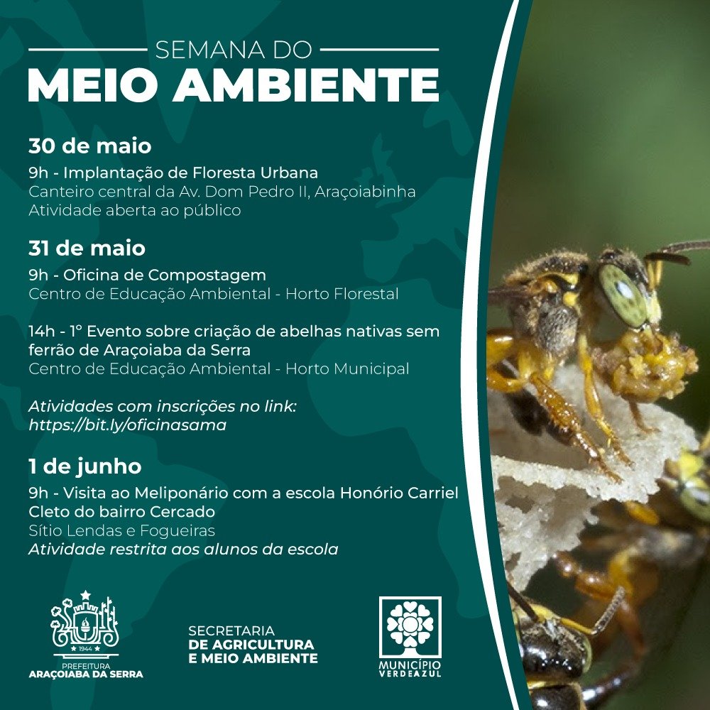 Semana Do Meio Ambiente Prefeitura De Ara Oiaba Da Serra