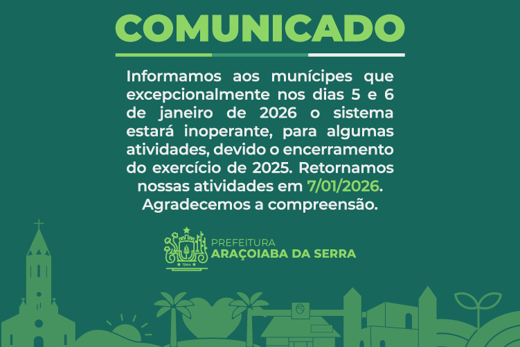 Comunicado - Sistema Fora do ar - rotativo