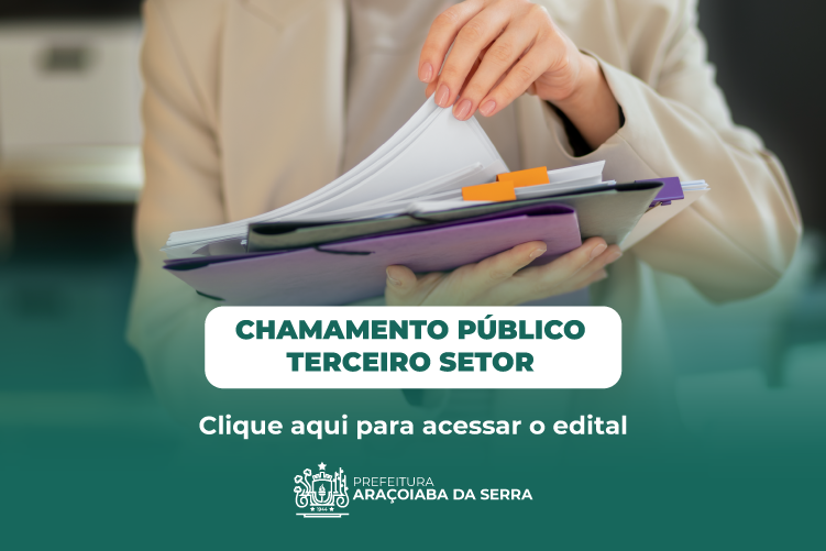 EDITAL DE CHAMAMENTO PÚBLICO Nº 001 - TERCEIRO SETOR