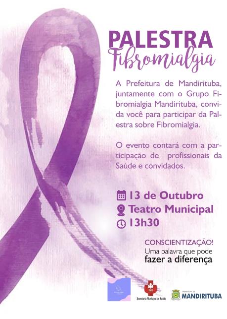 Palestra sobre Fibromialgia ocorrerá no próximo dia 13 de outubro