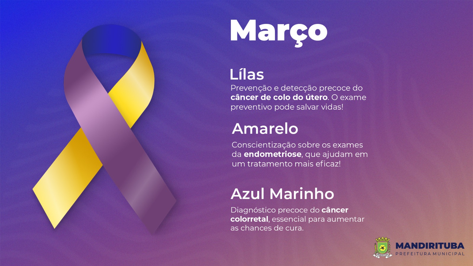Lilás, Amarelo e Azul são as cores da conscientização para a saúde no ...