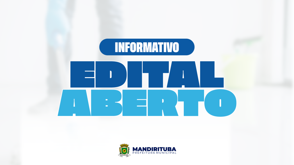 Prefeitura de Mandirituba abre Pregão Eletrônico para contratação de serviços de limpeza e conservação predial